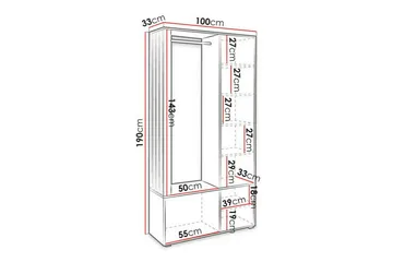 Rosehall Highboard NO_BRAND Black - Förvaring - Skåp - Förvaringsskåp
