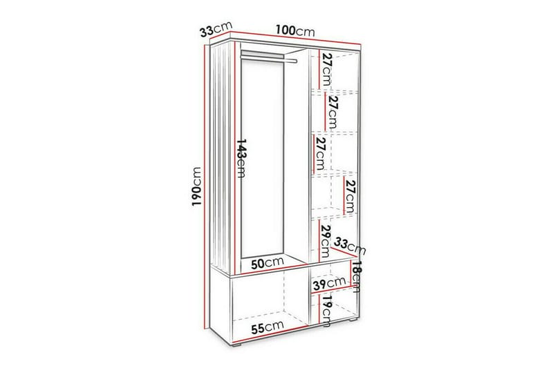 Rosehall Highboard NO_BRAND Black - Förvaring - Skåp - Förvaringsskåp