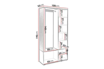 Rosehall Highboard NO_BRAND White - Förvaring - Skåp - Förvaringsskåp