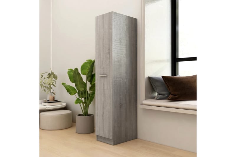 beBasic Apoteksskåp grå sonoma 30x42,5x150 cm konstruerat trä - Grey - Medicinskåp - Förvaringsskåp