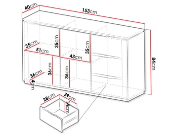 Hilafin Skänk - Förvaring - Skåp - Förvaringsskåp - Säkerhetsskåp - Inmurningsskåp