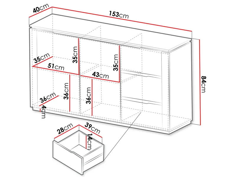 Hilafin Skänk - Förvaring - Förvaringsmöbler - Sideboard & skänk