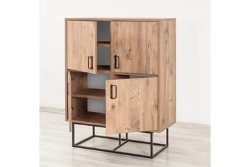 Sapphira Förvaringsskåp 4 Dörrar - Trä/Svart - Förvaring - Skåp - Förvaringsskåp