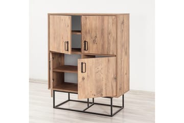 Sapphira Förvaringsskåp 4 Dörrar - Trä/Svart - Förvaring - Skåp - Förvaringsskåp