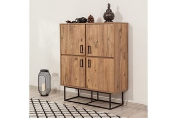 Sapphira Förvaringsskåp 4 Dörrar - Trä/Svart - Förvaring - Skåp - Förvaringsskåp