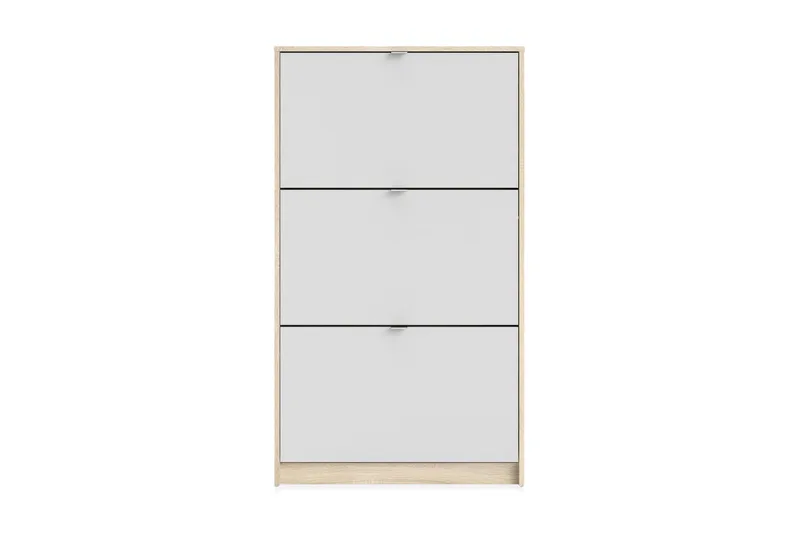 Shoey Skoskåp 3 Fack - Trä/natur/Vit - Förvaring - Skåp - Förvaringsskåp
