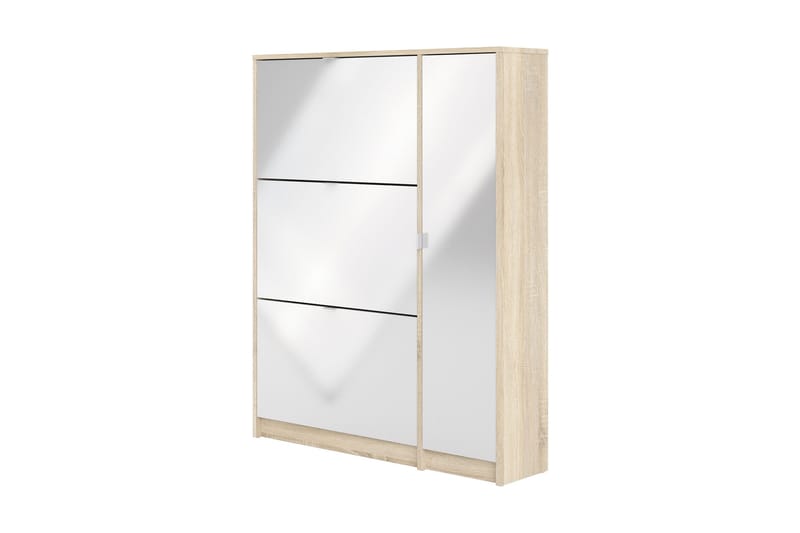 Shoey Skoskåp 3 Fack - Trä/natur/Vit - Förvaring - Skåp - Förvaringsskåp