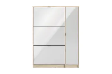 Shoey Skoskåp 3 Fack - Trä/natur/Vit - Förvaring - Skåp - Förvaringsskåp