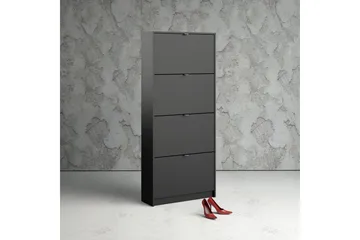 Shoey Skoskåp 4 Fack - Svart - Förvaring - Skåp - Förvaringsskåp