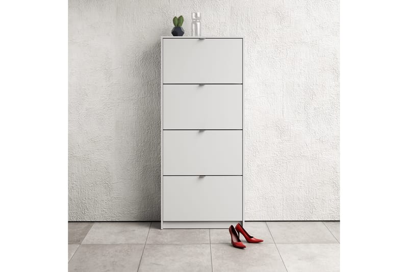 Shoey Skoskåp 4 Fack - Vit - Förvaring - Skåp - Förvaringsskåp