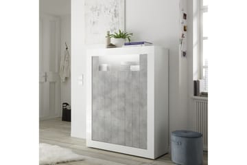 Skåp Calpino 110 cm - Vit|Grå - Förvaring - Skåp - Förvaringsskåp