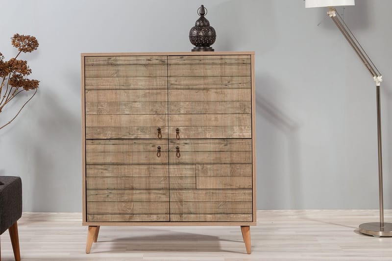 Skåp Dirk 95 cm Träpanel - Brun - Förvaring - Skåp - Förvaringsskåp