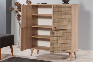 Skåp Dirk 95 cm Träpanel - Brun - Förvaring - Skåp - Förvaringsskåp