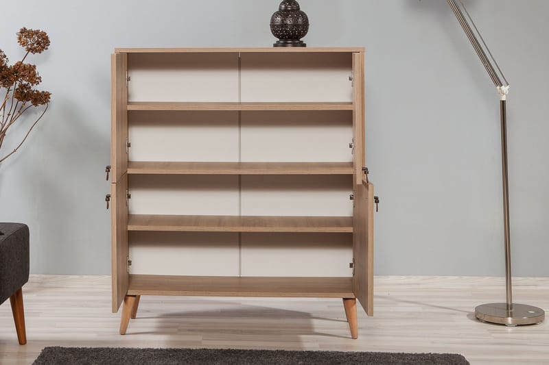 Skåp Dirk 95 cm Träpanel - Brun - Förvaring - Skåp - Förvaringsskåp