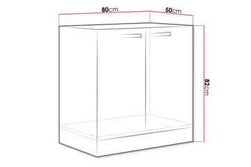 Skåp för tvättmaskin Bianco 80x52x82 cm - Vit - Förvaring - Skåp - Förvaringsskåp