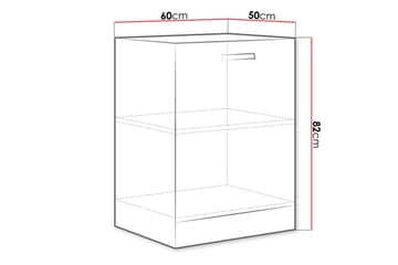Skåp med dörrar Multiline 60x50x82 cm - Grå - Förvaring - Skåp - Förvaringsskåp