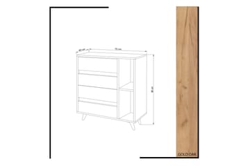 Skåpsbyrå 40x70 cm - Guld/Natur/Gul - Förvaring - Skåp - Förvaringsskåp