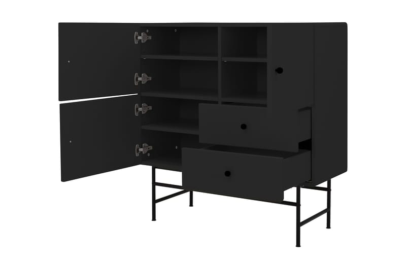 Skåpsbyrå Hiroto 106 cm - Svart - Förvaring - Skåp - Förvaringsskåp