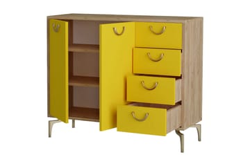 Skoskåp 35x100 cm - Guld/Natur/Gul - Förvaring - Skåp - Förvaringsskåp