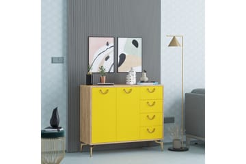 Skoskåp 35x100 cm - Guld/Natur/Gul - Förvaring - Skåp - Förvaringsskåp