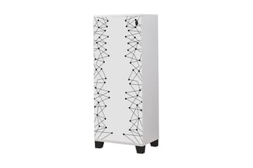 Skoskåp 38x50 cm - Vit/Svart - Förvaring - Skåp - Förvaringsskåp