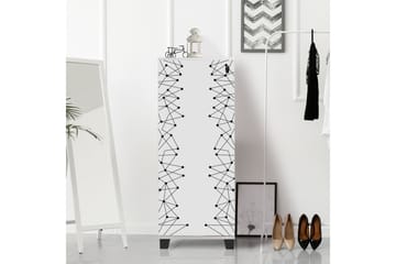 Skoskåp 38x50 cm - Vit/Svart - Förvaring - Skåp - Förvaringsskåp