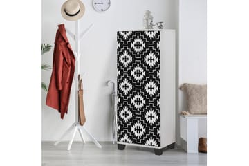 Skoskåp 38x50 cm - Vit/Svart - Förvaring - Skåp - Förvaringsskåp