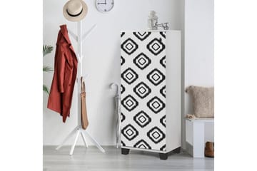 Skoskåp 38x50 cm - Vit/Svart - Förvaring - Skåp - Förvaringsskåp