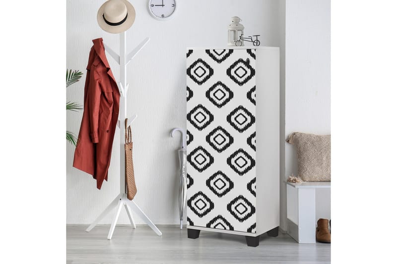 Skoskåp 38x50 cm - Vit/Svart - Förvaring - Skåp - Förvaringsskåp