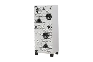 Skoskåp 38x50 cm - Vit/Svart - Förvaring - Skåp - Förvaringsskåp