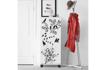 Skoskåp 38x50 cm - Vit/Svart - Förvaring - Skåp - Förvaringsskåp