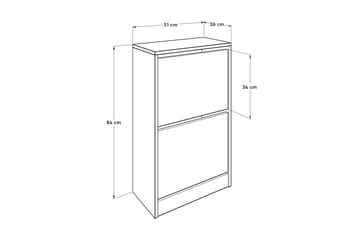 Skoskåp 51x84 cm - Vit - Förvaring - Skåp - Förvaringsskåp