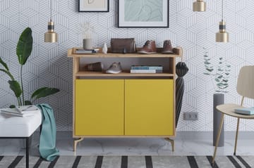 Skoskåp 52x100 cm - Guld/Natur/Gul - Förvaring - Skåp - Förvaringsskåp