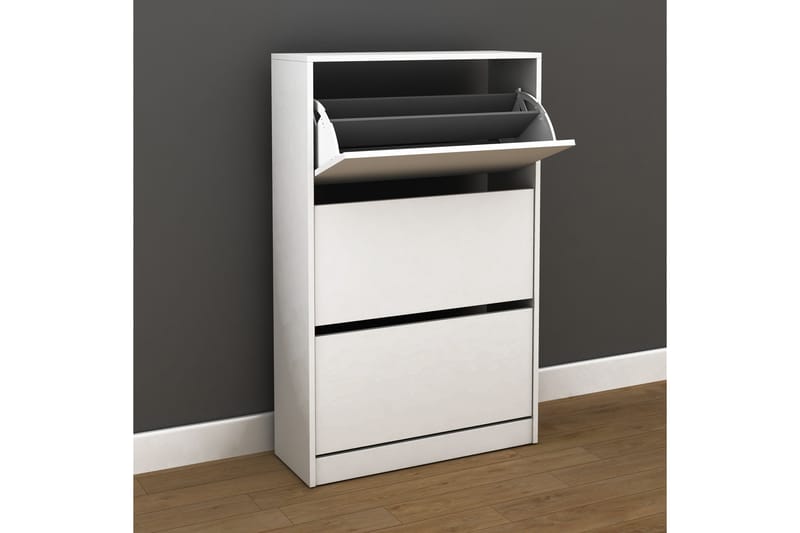 Skoskåp 73x119 cm - Vit - Förvaring - Skåp - Förvaringsskåp