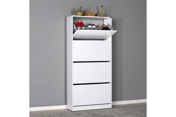 Skoskåp 73x157 cm - Vit - Förvaring - Skåp - Förvaringsskåp