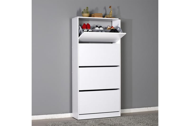 Skoskåp 73x157 cm - Vit - Förvaring - Skåp - Förvaringsskåp