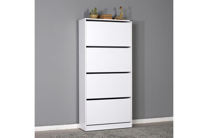 Skoskåp 73x157 cm - Vit - Förvaring - Skåp - Förvaringsskåp