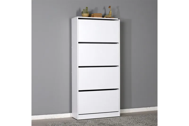 Skoskåp 73x157 cm - Vit - Förvaring - Skåp - Förvaringsskåp