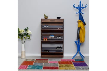 Skoskåp 75x128 cm - Valnöt - Förvaring - Skåp - Förvaringsskåp