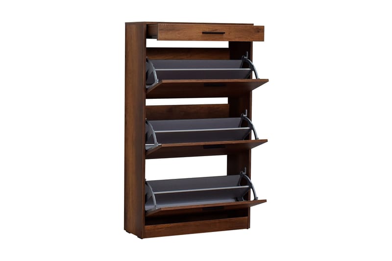 Skoskåp 75x128 cm - Valnöt - Förvaring - Skåp - Förvaringsskåp