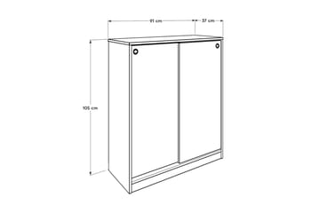 Skoskåp 91x105 cm - Vit - Förvaring - Skåp - Förvaringsskåp