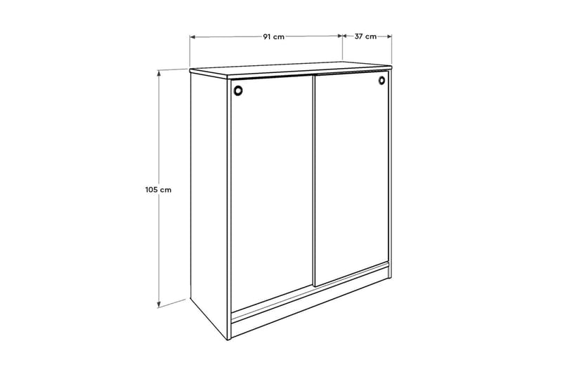 Skoskåp 91x105 cm - Vit - Förvaring - Skåp - Förvaringsskåp