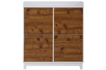 Skoskåp Bonnyville 92x25 cm - Vit/Natur - Förvaring - Skåp - Förvaringsskåp