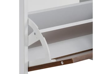 Skoskåp Bonnyville 92x25 cm - Vit/Natur - Förvaring - Skåp - Förvaringsskåp