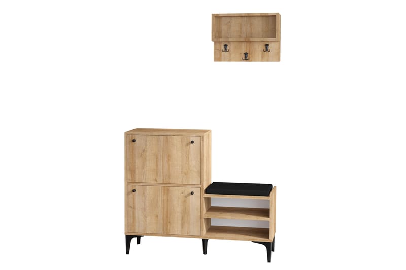 Skoskåp Bredene 110x35 cm - Natur - Förvaring - Skåp - Förvaringsskåp
