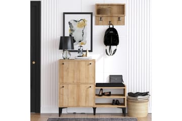 Skoskåp Bredene 110x35 cm - Natur - Förvaring - Skåp - Förvaringsskåp