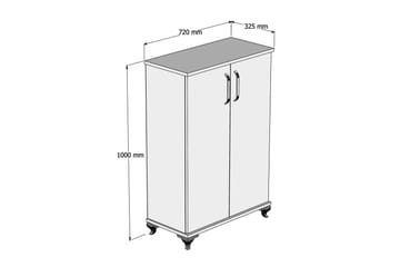 Skoskåp Kauper 72 cm - Valnöt - Förvaring - Skåp - Förvaringsskåp