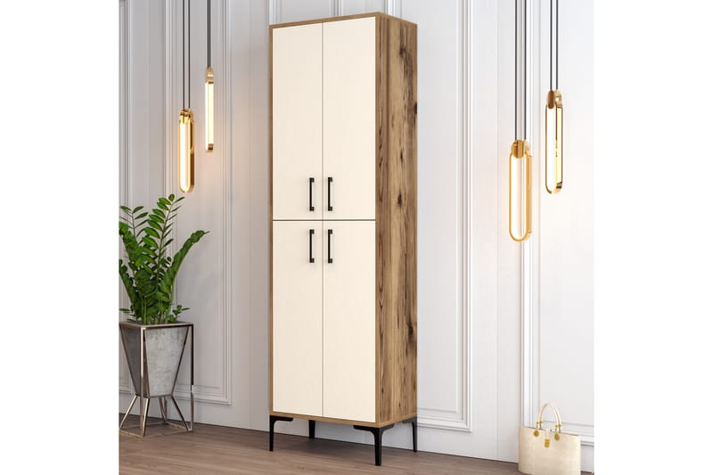 Skoskåp Kotzen 60x35 cm - Mörkbrun/Beige - Förvaring - Skåp - Förvaringsskåp