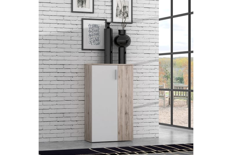 Skoskåp Lidget 69 cm - Brun/Vit - Förvaring - Skåp - Förvaringsskåp