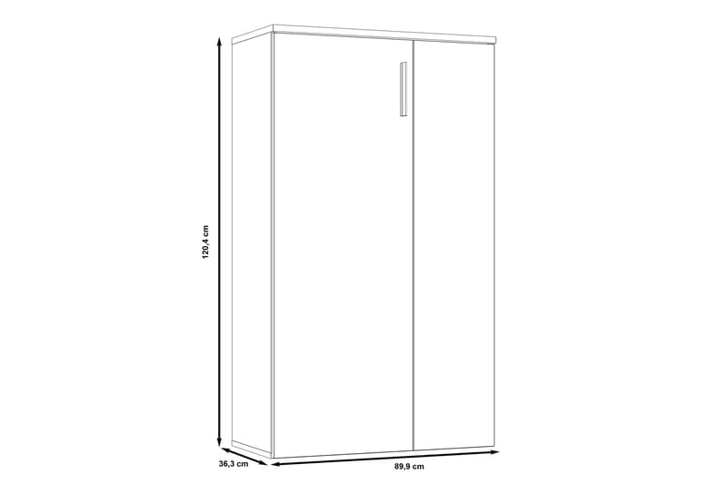 Skoskåp Lidget 69 cm - Brun/Vit - Förvaring - Skåp - Förvaringsskåp